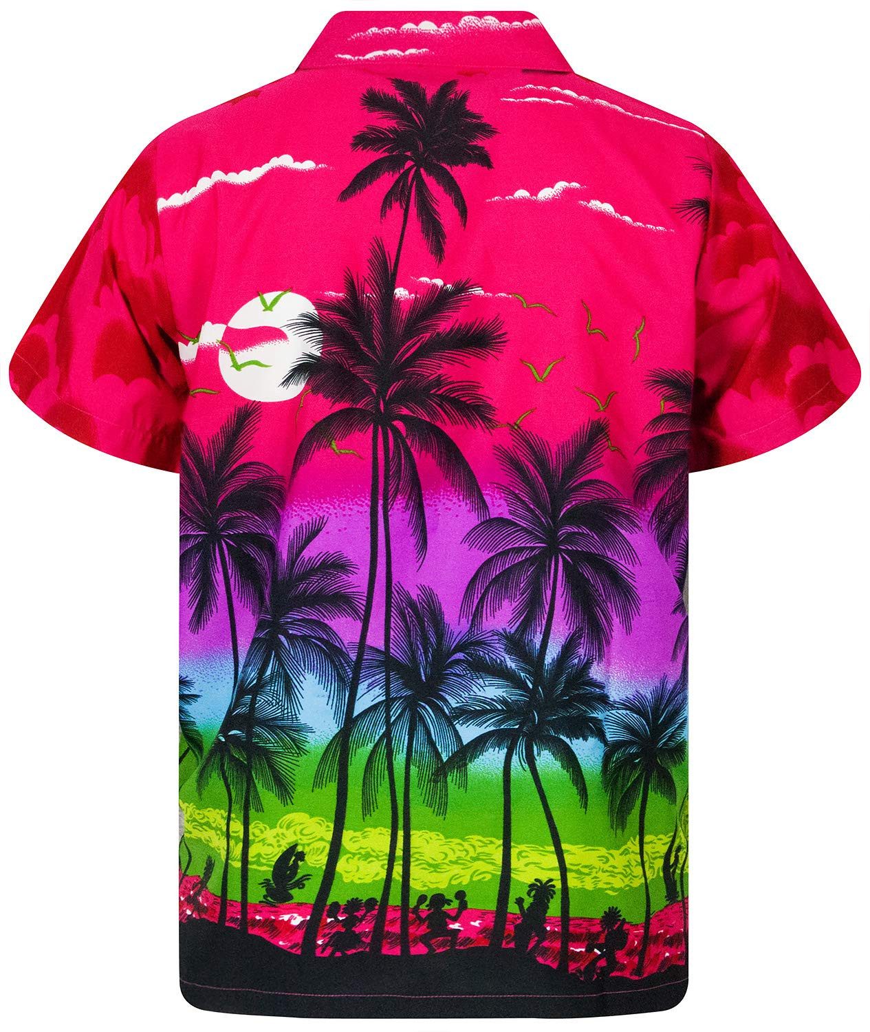 King Kameha Hawaiihemd Beach Kids Funky Hawaii-Hemd Kinder Kurzarm Front-Tasche Unisex