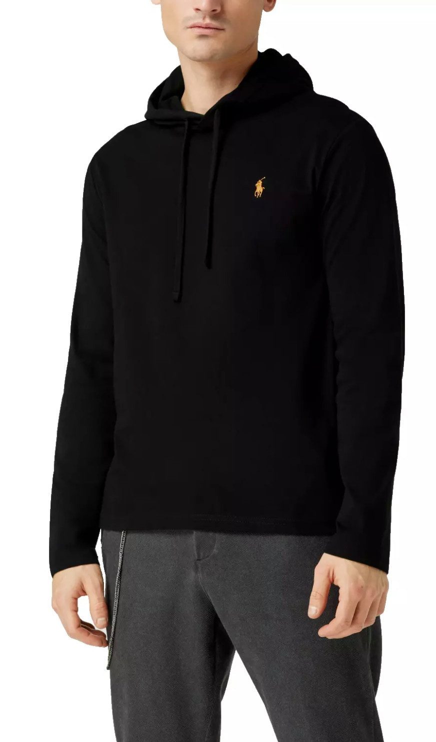 Polo Ralph Lauren Langarmshirt Herren Kapuzen Longsleeve Hoodie T-Shirt Kapuze mit Tunnelzug, Logo-Stickerei auf der Brust