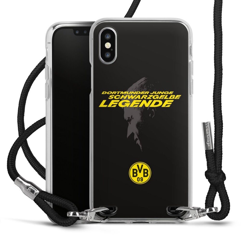 DeinDesign Handyhülle Marco Reus Borussia Dortmund BVB Danke Marco Schwarzgelbe Legende, Apple iPhone X Handykette Hülle mit Band Case zum Umhängen