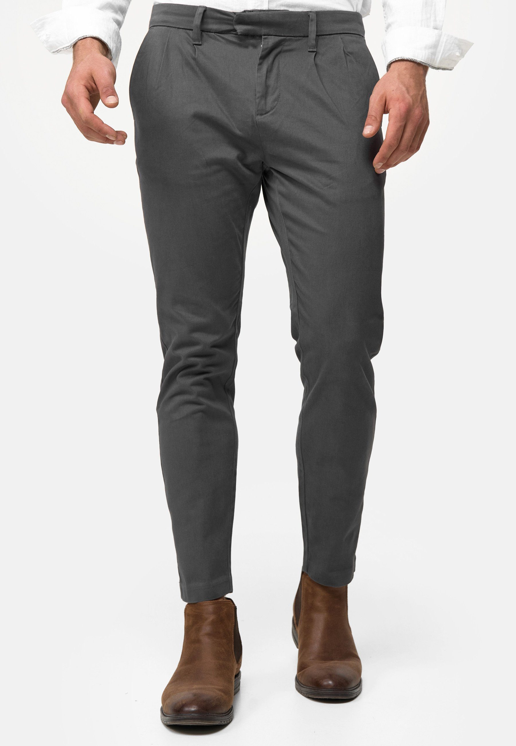 Indicode Grey Chinohose Ignazo Dk