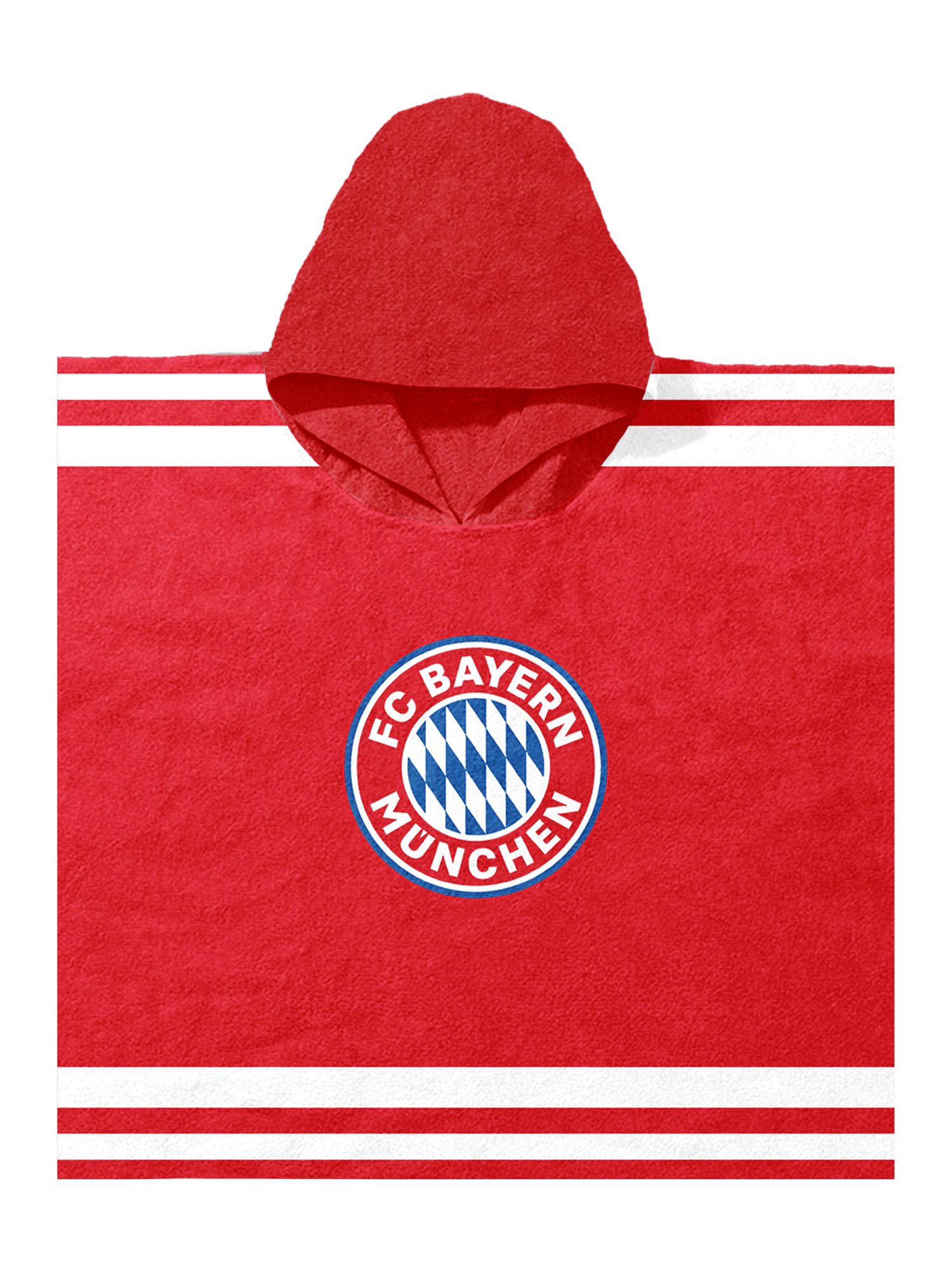 FC Bayern München Badetuch FC Bayern München I Badeponcho I Kinder I Rot, Baumwolle