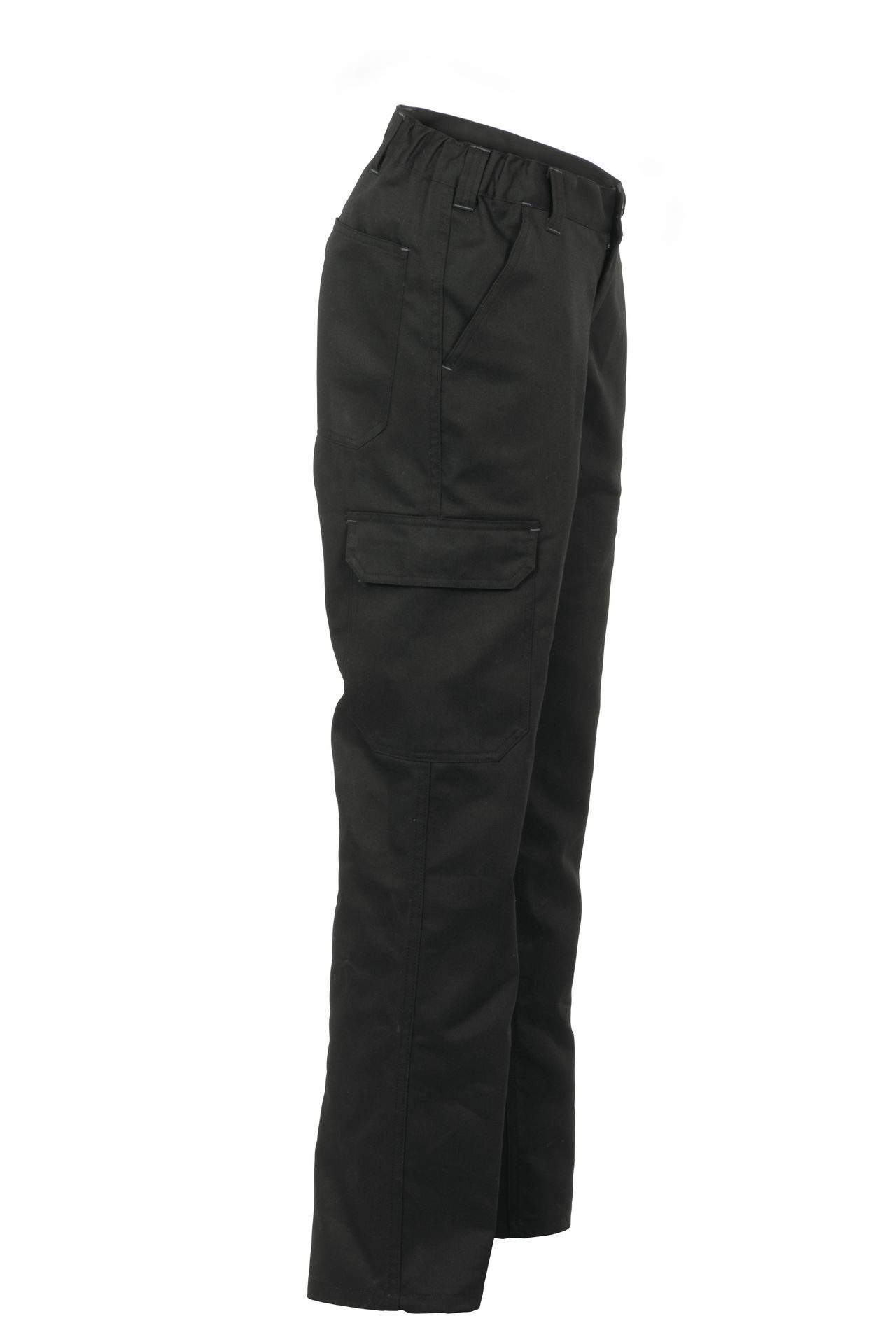 Planam Arbeitsbundhose PLANAM Easy Damen Bundhose CASUAL Oberschenkeltaschen Schwarz