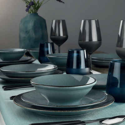 Heritage Teller-Set Kütahya Porselen,(24 Stücke), Abendessen, Blau, 100% Porzellan (24-tlg)