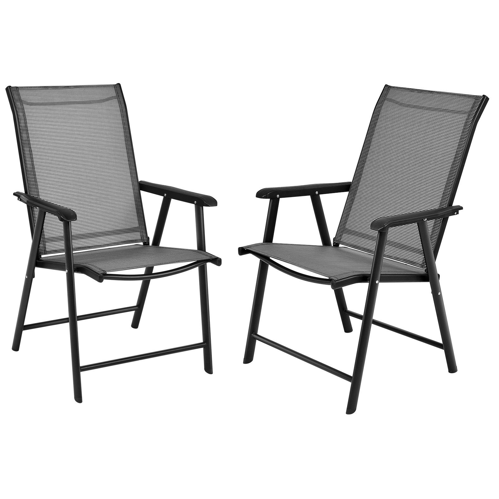 KOMFOTTEU Gartenstuhl 2er Set Klappstuhl, bis 110kg belastbar
