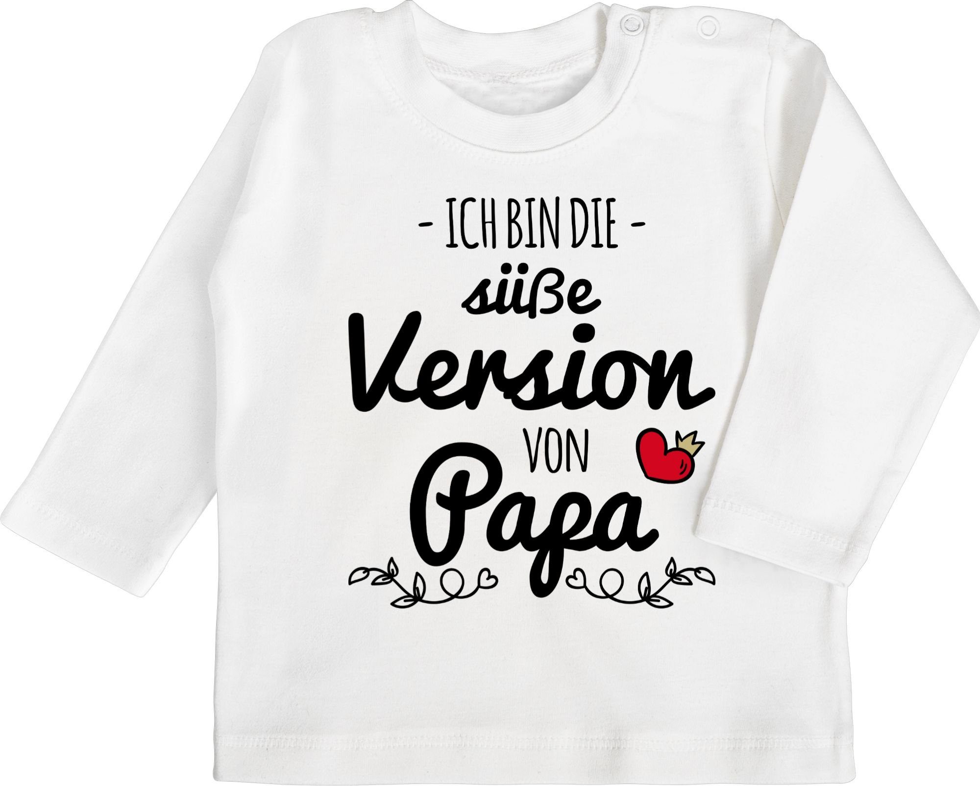 Shirtracer T-Shirt Süße Version von Papa Geschenk Vatertag Baby 2 Weiß