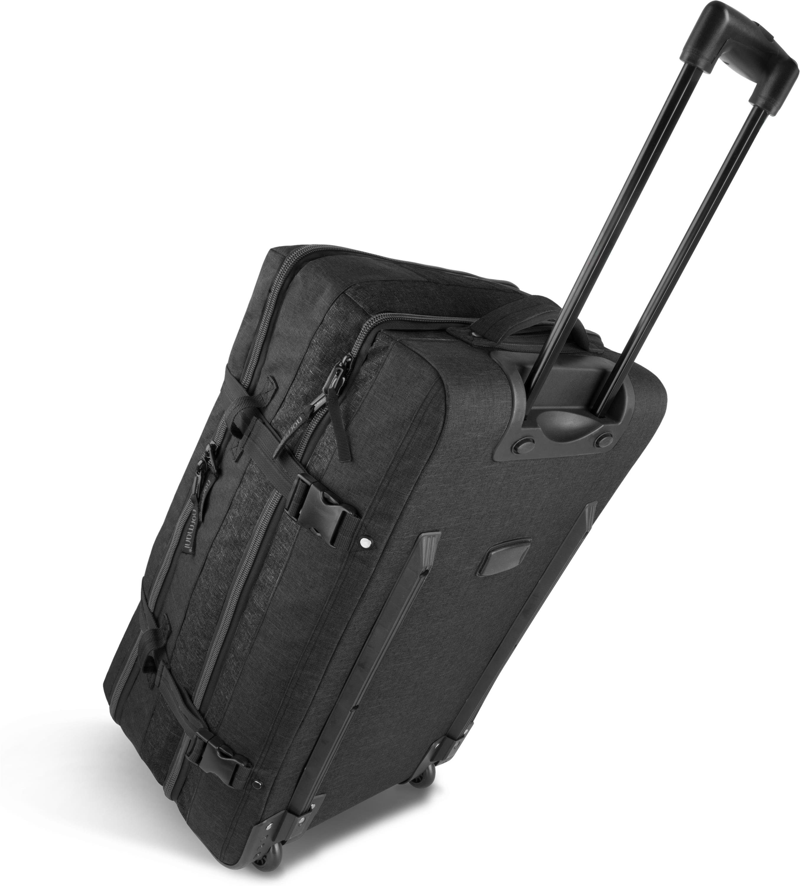 normani Reisetasche Reisetasche Aurori 125, mit Fächeraufteilung Trolley Schwarz clevere