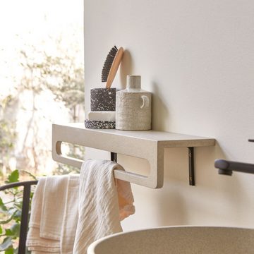 Tikamoon Handtuchhalter Clea Handtuchhalter für die Wand aus Terrazzo Cream