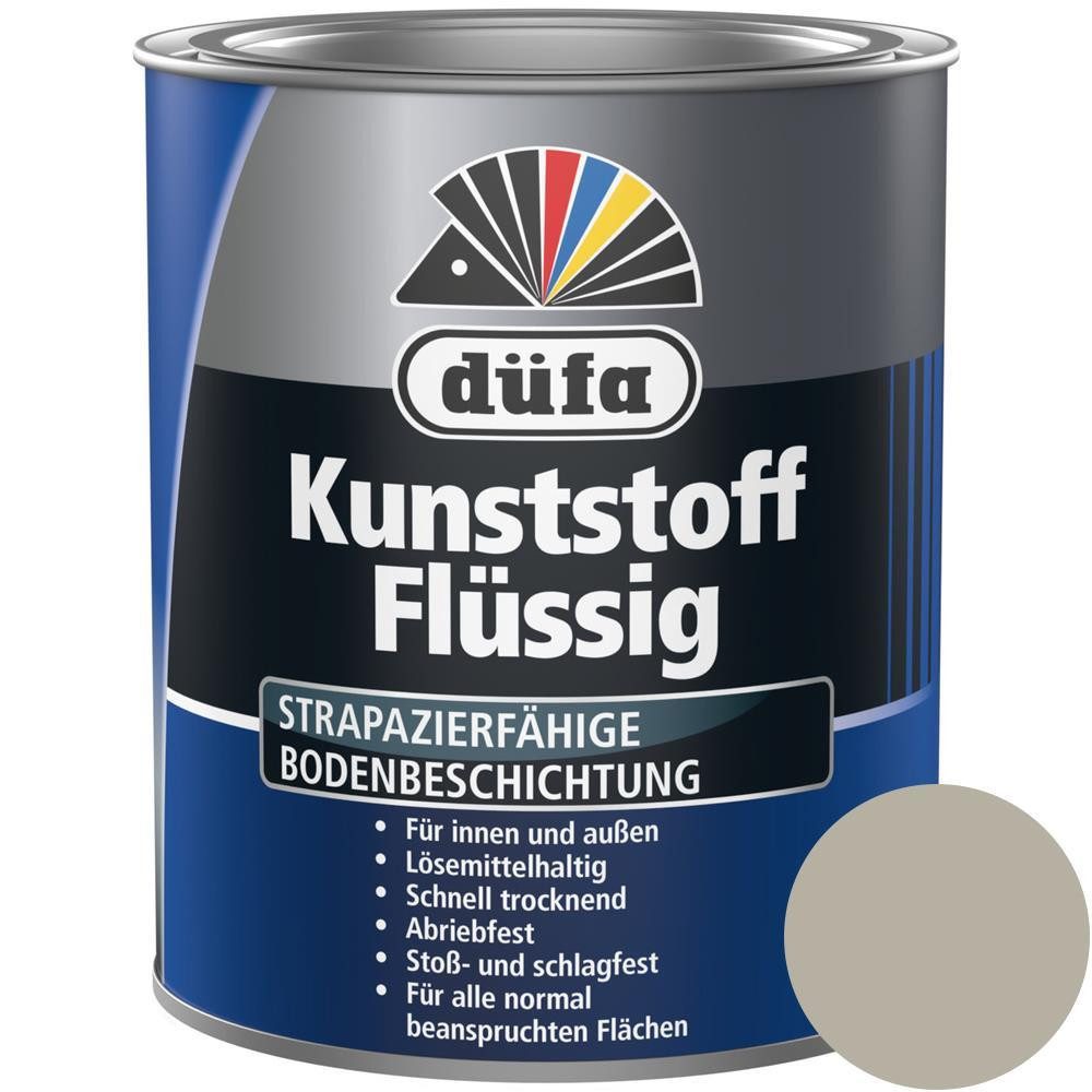 düfa Acryl-Flüssigkunststoff Kunststoff Flüssig Grau 2,5 L Flüssigkunststoff Matt, Schützt den Untergrund vor Nässe und Feuchtigkeit