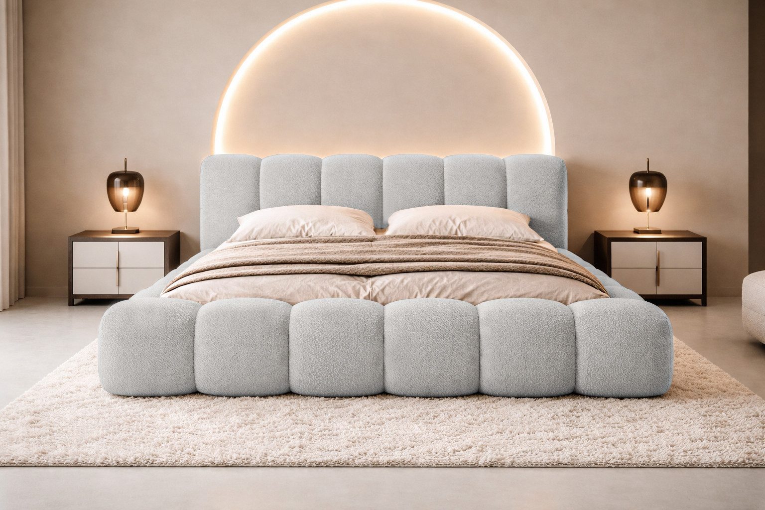 Compleo Polsterbett Designerbett, Wolkenbett, TOPSELLER, Modern Schlafzimmer, Made in EU, Wolkenbett modern