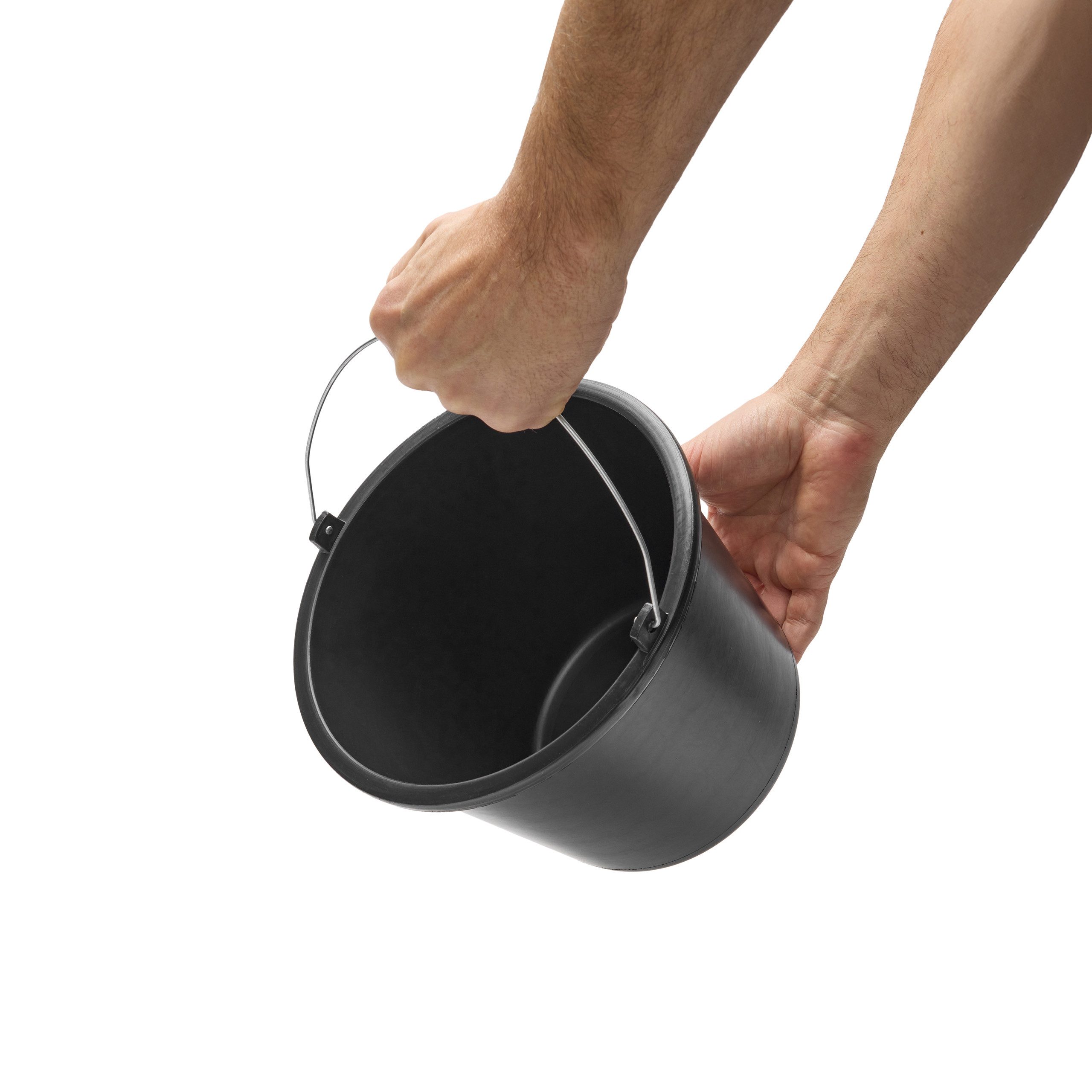 Garronda Baueimer robuster Mörteleimer mit Metallhenkel Putzeimer, Maurerkübel GD-0168, (1-tlg., 1), Mischen von Beton, Mörtel, Gips, Kleber, Sand, Erde, Wasser, Schutt
