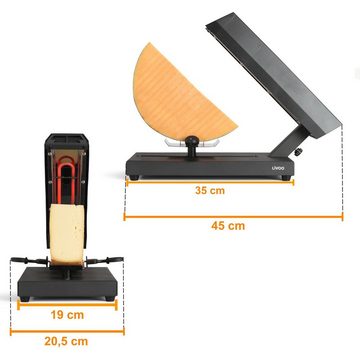 LIVOO Raclette LIVOO Schweizer-Raclette-Gerät Schmelzgerät Raclette-Käse 400 W DOC231, 400,00 W, Ein-/ Ausschalter, schwenkbarer Sockel, Anti-Rutsch-Füße