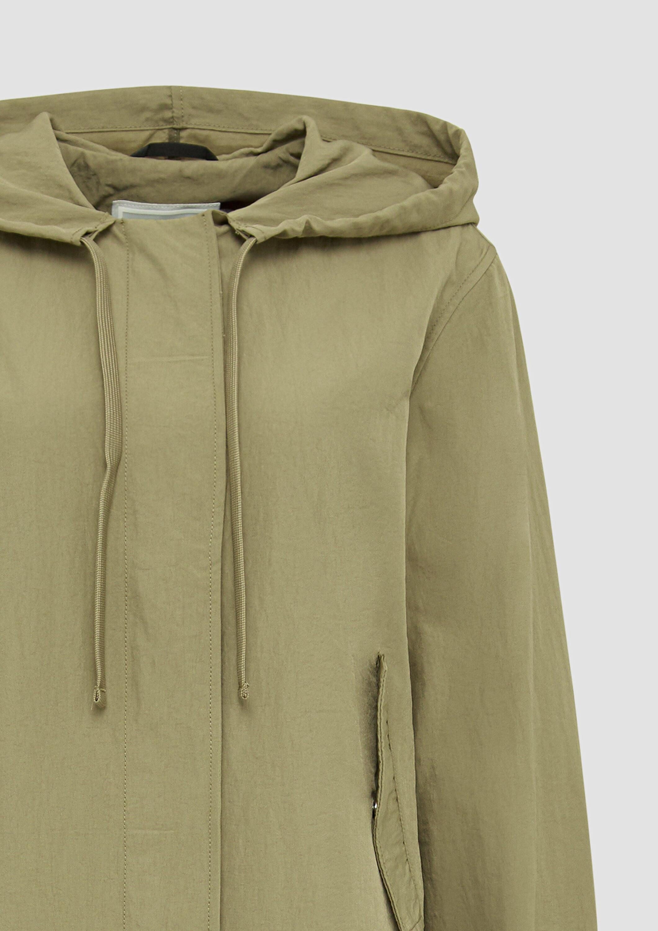 QS Parka Outdoor-Mantel Legerer Nylonparka mit Kapuze