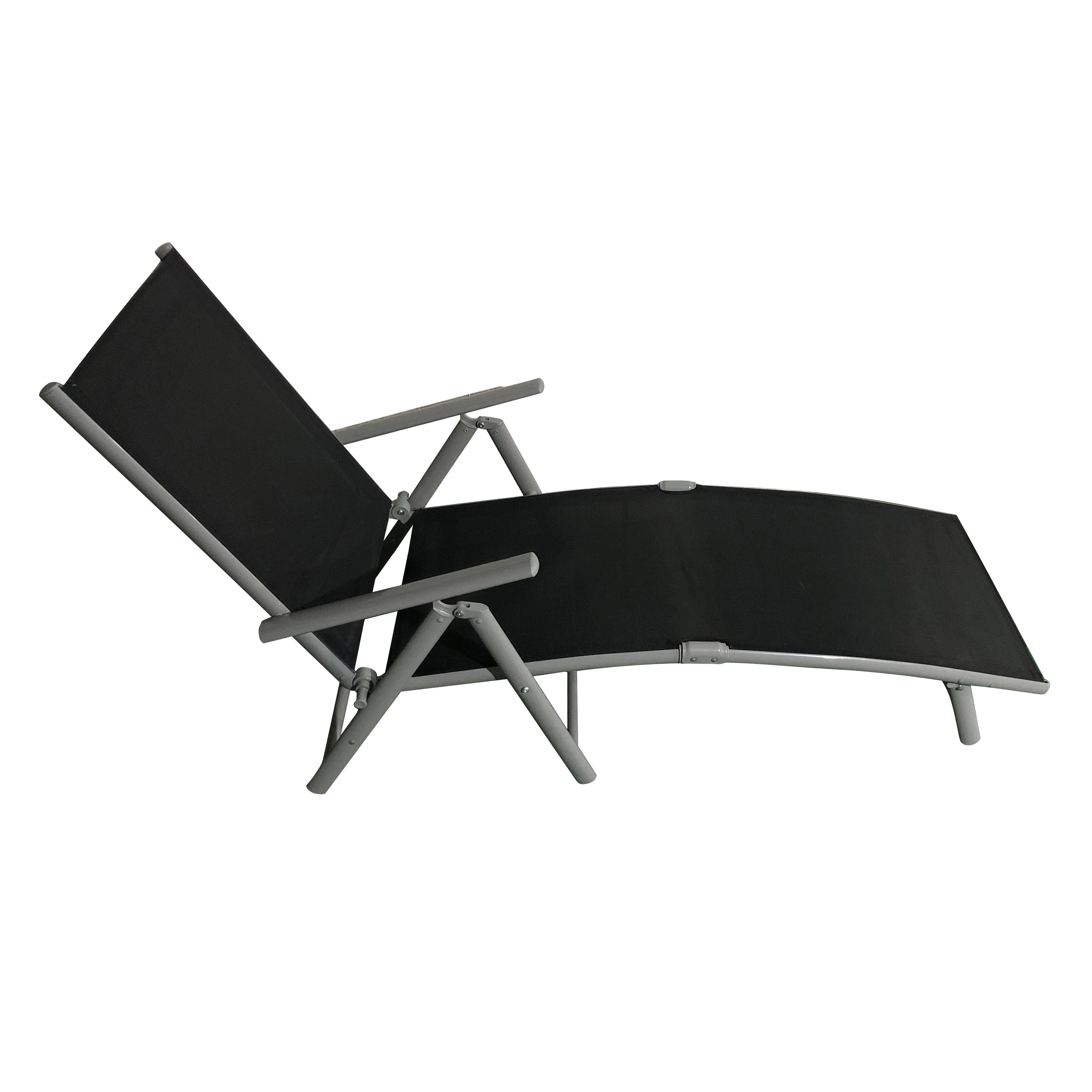 BruKa Gartenliege Sonnenliege RIO Schwarz Gartenliege günstig online kaufen