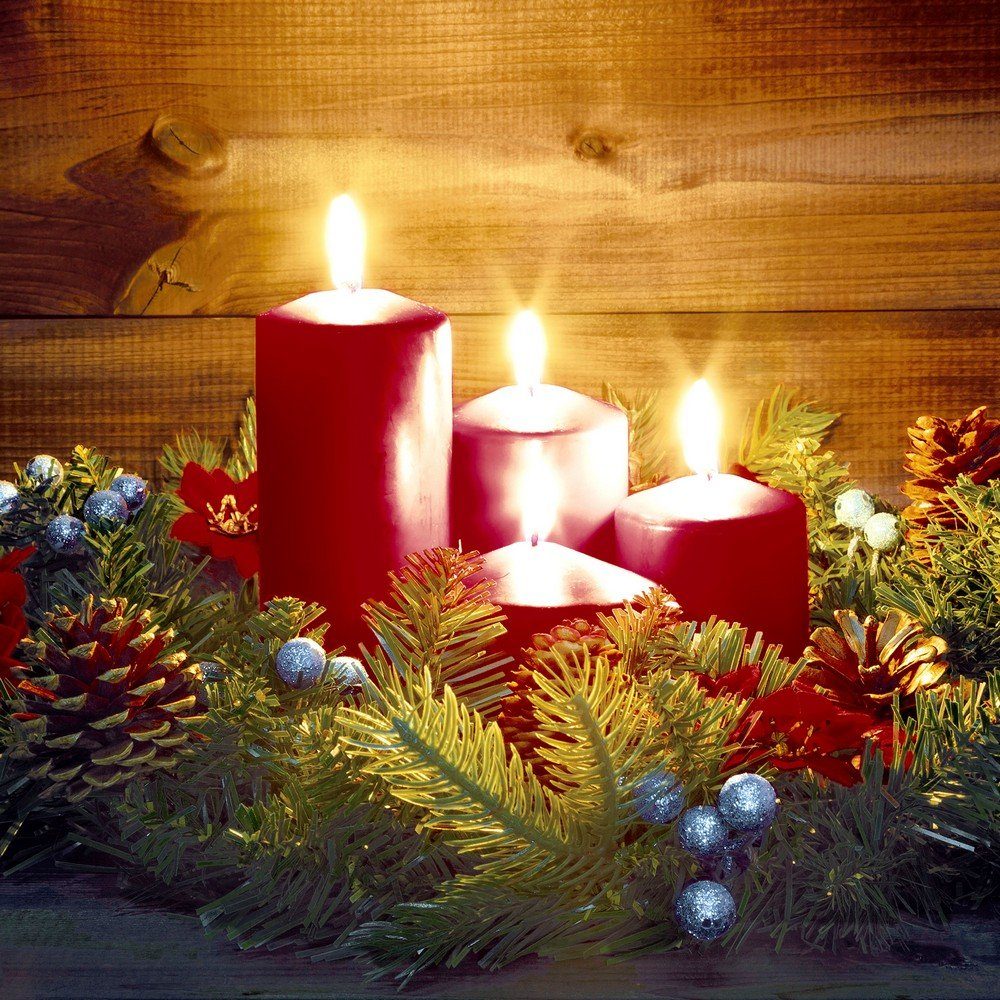 HOME FASHION Papierserviette 20 Servietten Advent 33x33cm, (20 St)