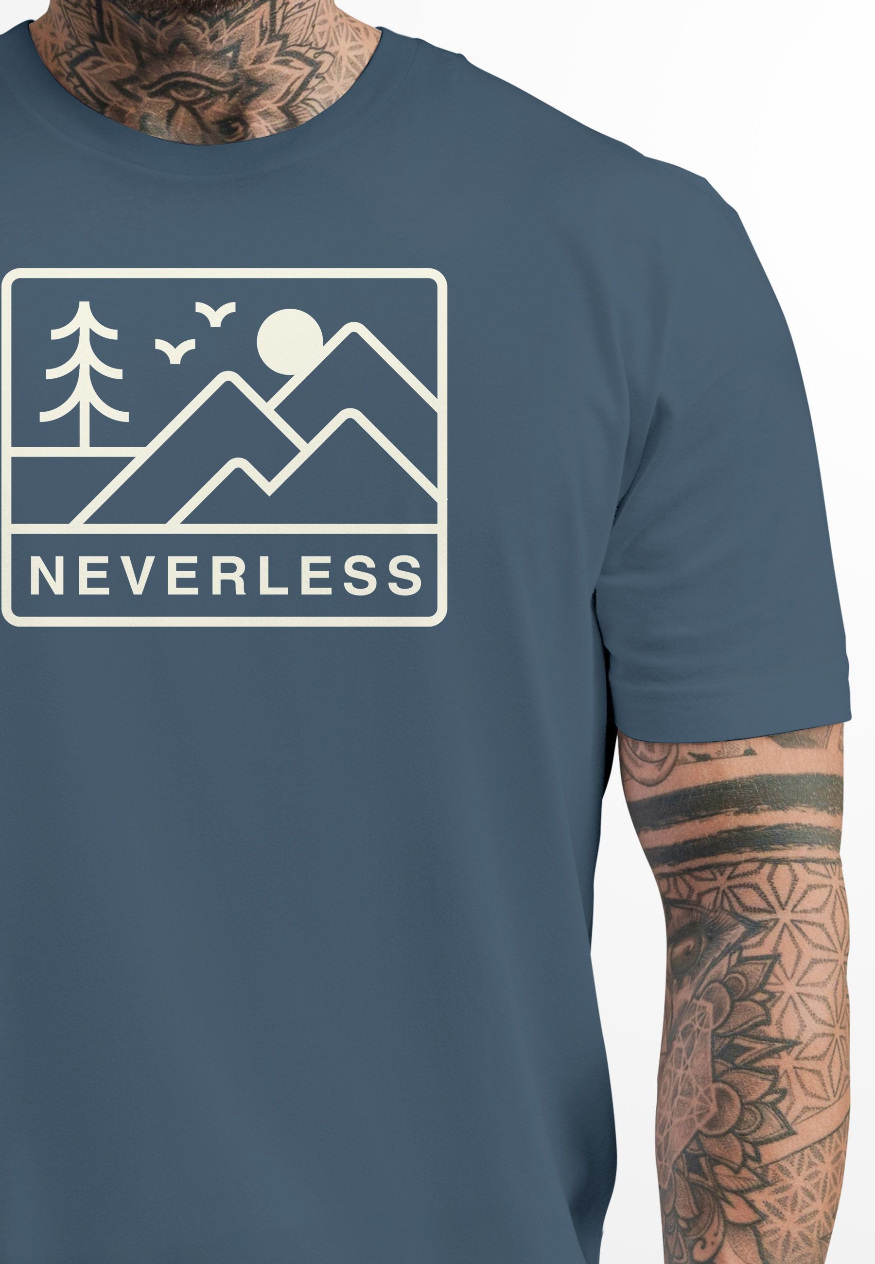Neverless Print-Shirt Herren T-Shirt Outdoor Grafik günstig online kaufen