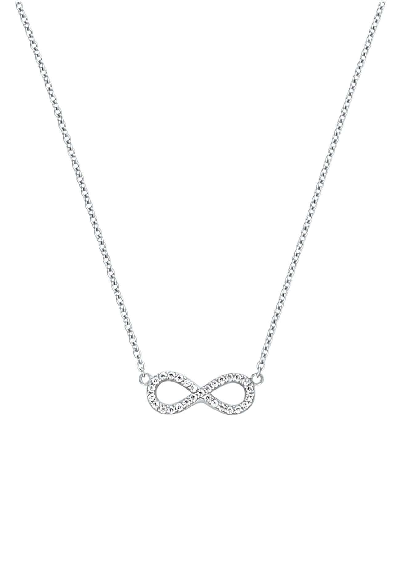 s.Oliver Kette mit Anhänger Infinity/Unendlichkeitsschleife, 2032880, 2032881, 2032882, mit Zirkonia (synth)