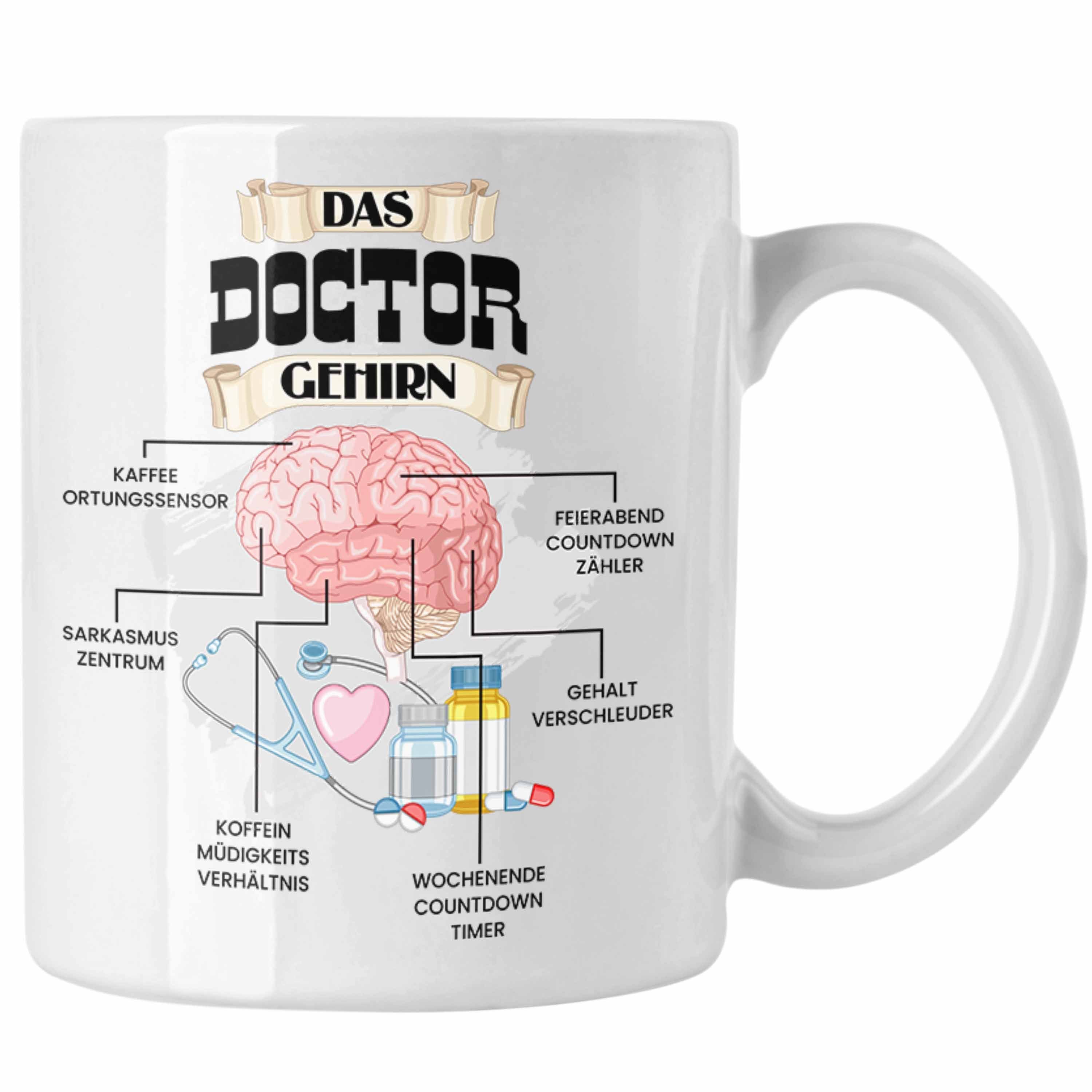 Trendation Tasse Trendation - Doctor Tasse Lustiges Geschenk für Krankenhaus Doctor Spr Weiss