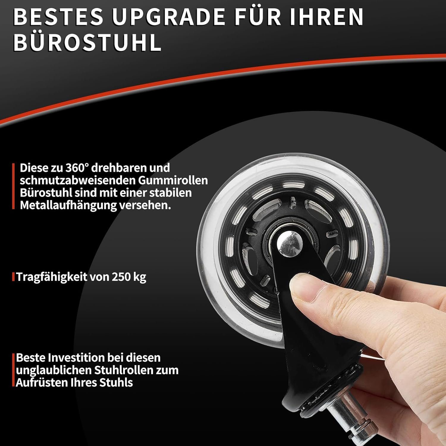 BlingBin Stuhlrolle 5 Stück Rollen für Bürostuhl Caster Schreibtisch Stuhl günstig online kaufen