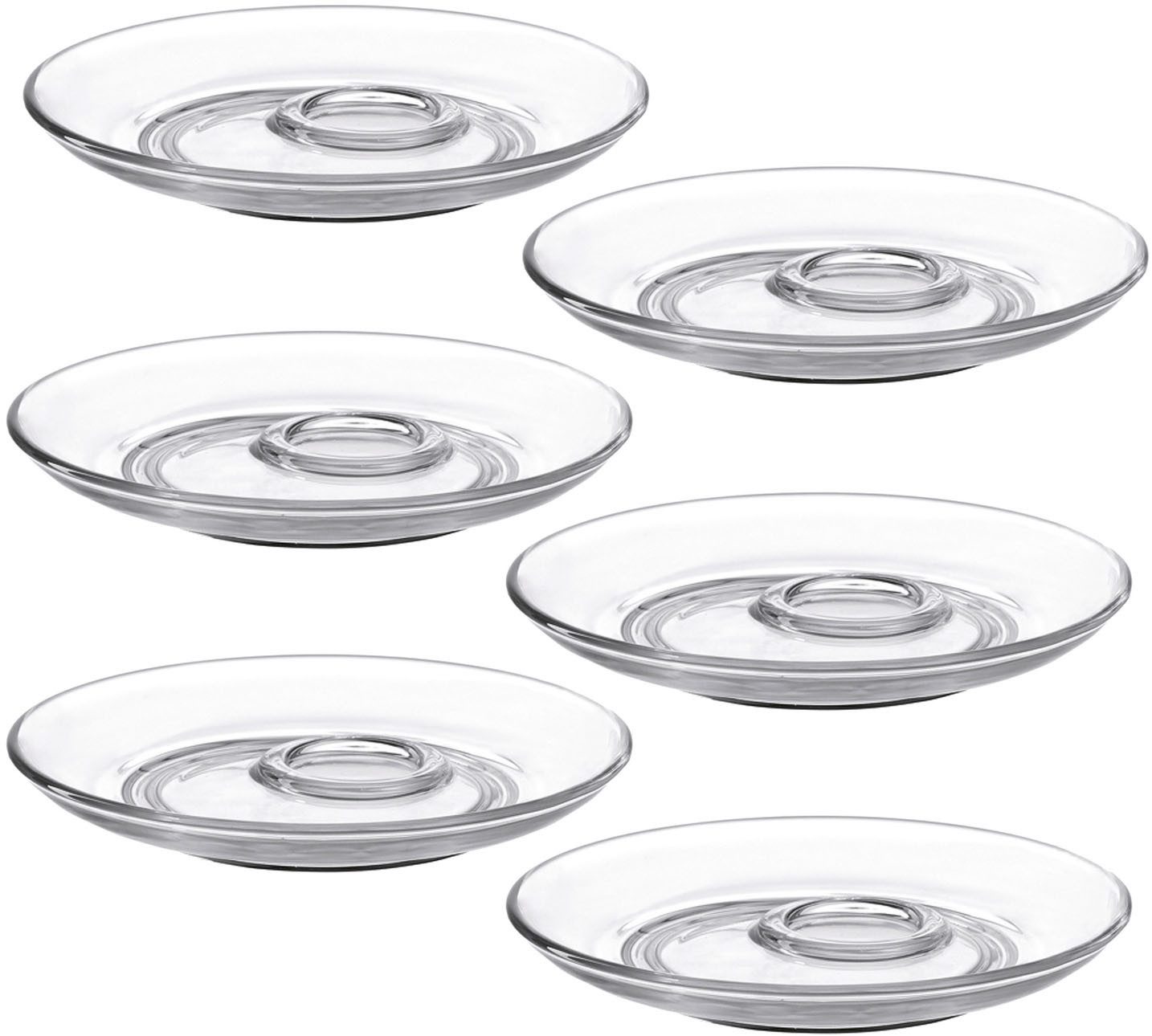 LEONARDO Untertasse Senso, (6 St), Glas, Ø 15 cm