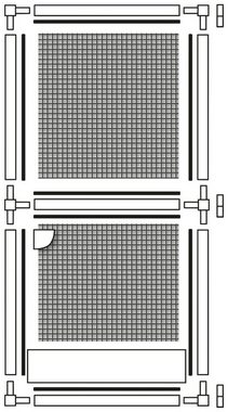 SCHELLENBERG Insektenschutz-Tür Fliegengitter für Balkontür Premium, Insektenschutz-Tür mit Aluminiumrahmen, 100 x 215 cm, weiß, 70093