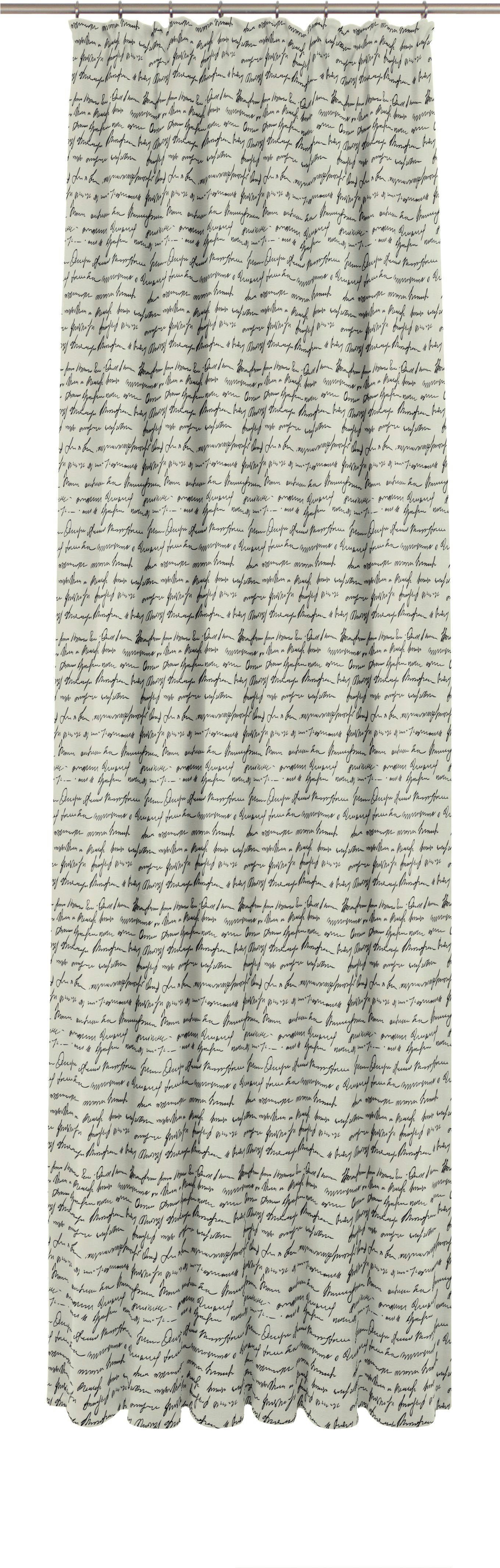 Adam Vorhang Scribble (1 St), Kräuselband, blickdicht, Jacquard, aus Leinen und Bio-Baumwolle
