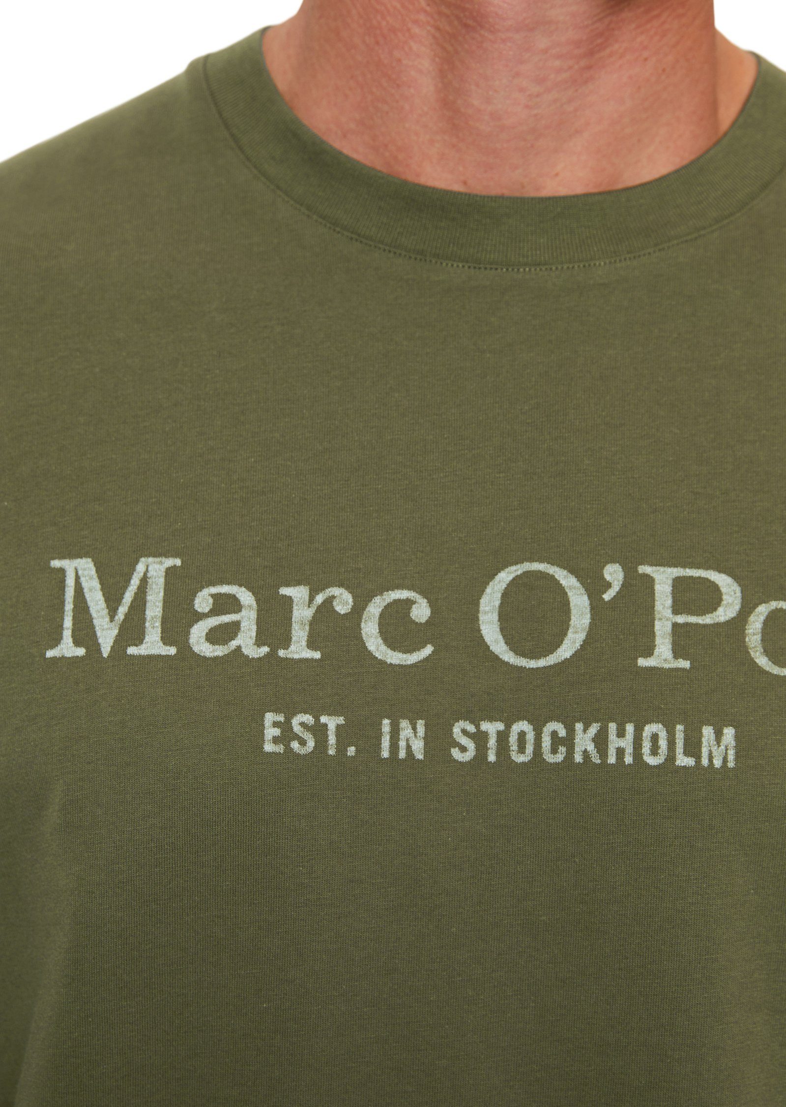 Marc O'Polo Langarmshirt aus grün Bio-Baumwolle hochwertiger