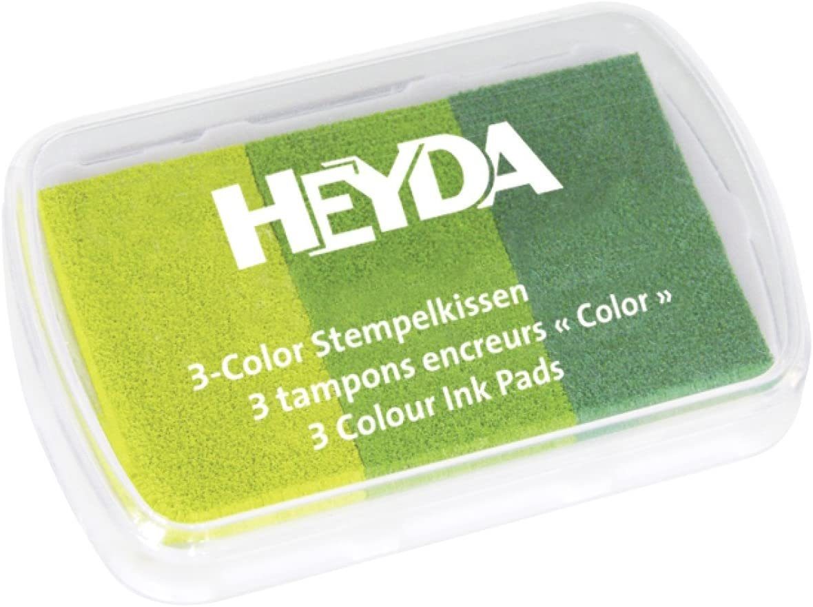 Heyda HEYDA Stempelkissen 3-Color, limone/hellgrün/dunkelgrün Stempelkissen
