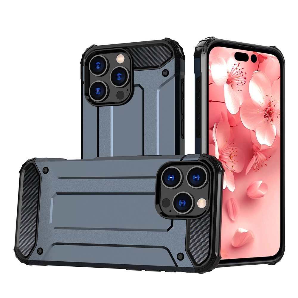 Hurtel Handyhülle Schutzhülle Panzerhülle Smartphonehülle 6,3 Zoll, Hybrid-Aufbau, TPU & PC, erhöhte Kanten, stoßfest