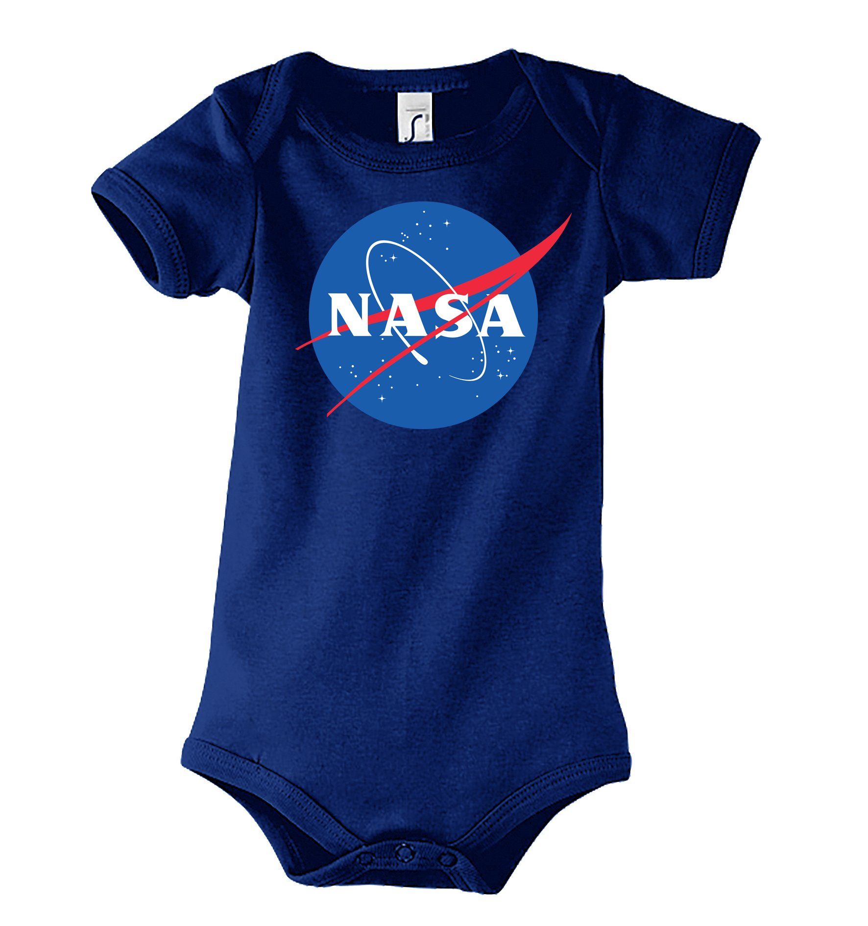 Strampler mit Navy Baby Youth Frontprint NASA niedlichem Body Kurzarmbody Designz