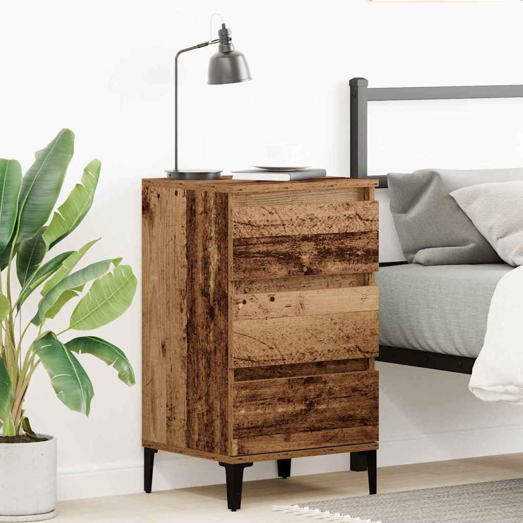 vidaXL Nachttisch Nachttisch Altholz 45 x 35 x 44 cm Holzwerkstoff (1-St)