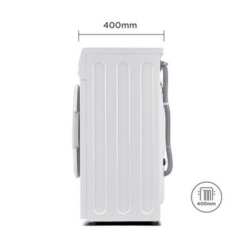 Midea Waschmaschine MF100W60-E, 6 kg, 1000 U/min, 40cm tief, Hygiene 90℃, Kaltwäsche, Lunar Dial