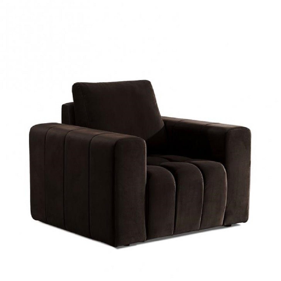 JVmoebel Sessel Sessel Couch Sofa Relax Leder Lounge Club Polster Sitzer Luxus Braun