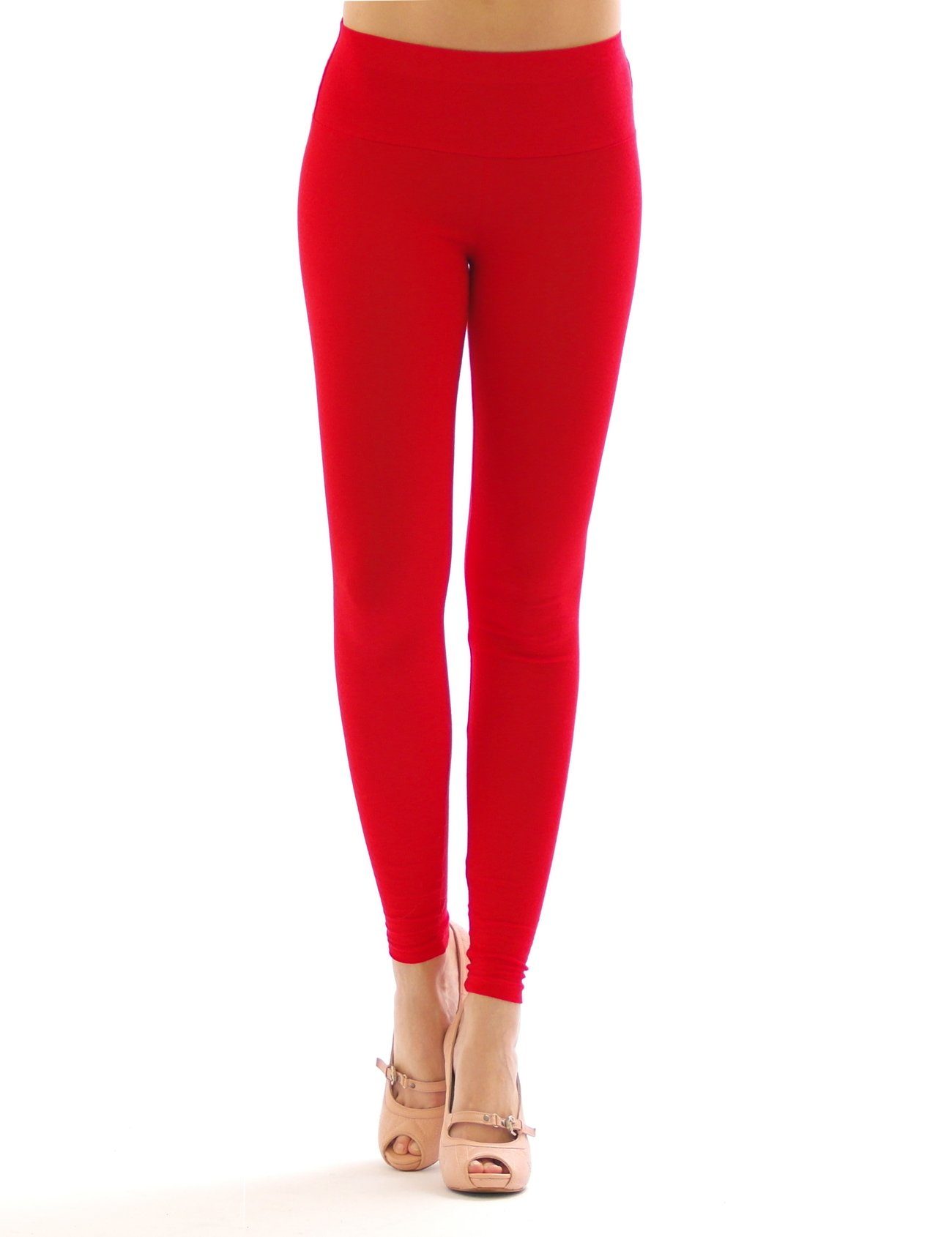 SYS Leggings Damen Leggings lang hoher Bund Baumwolle blickdicht günstig online kaufen