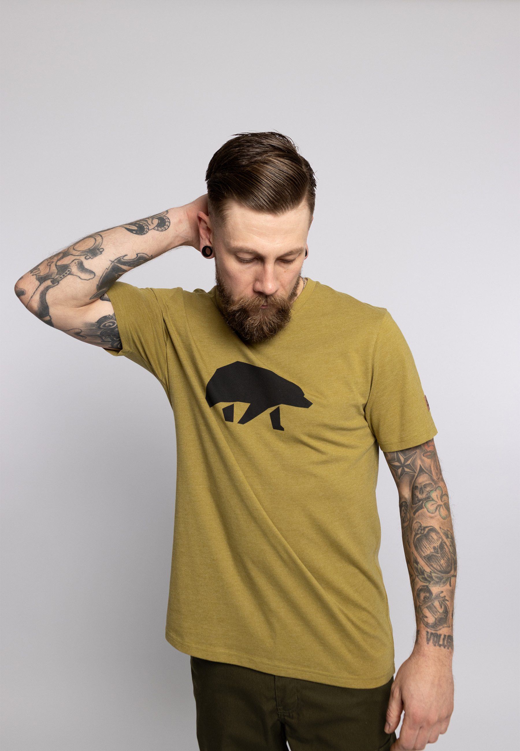FORSBERG T-Shirt mit schwarzem Brustprint