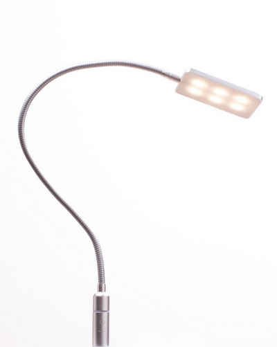 kalb Bettleuchte »kalb 4W LED Bettleuchte Leseleuchte Flexleuchte Nachttischlampe Bettlampe Leselampe«, 1er Set chrom, warmweiß