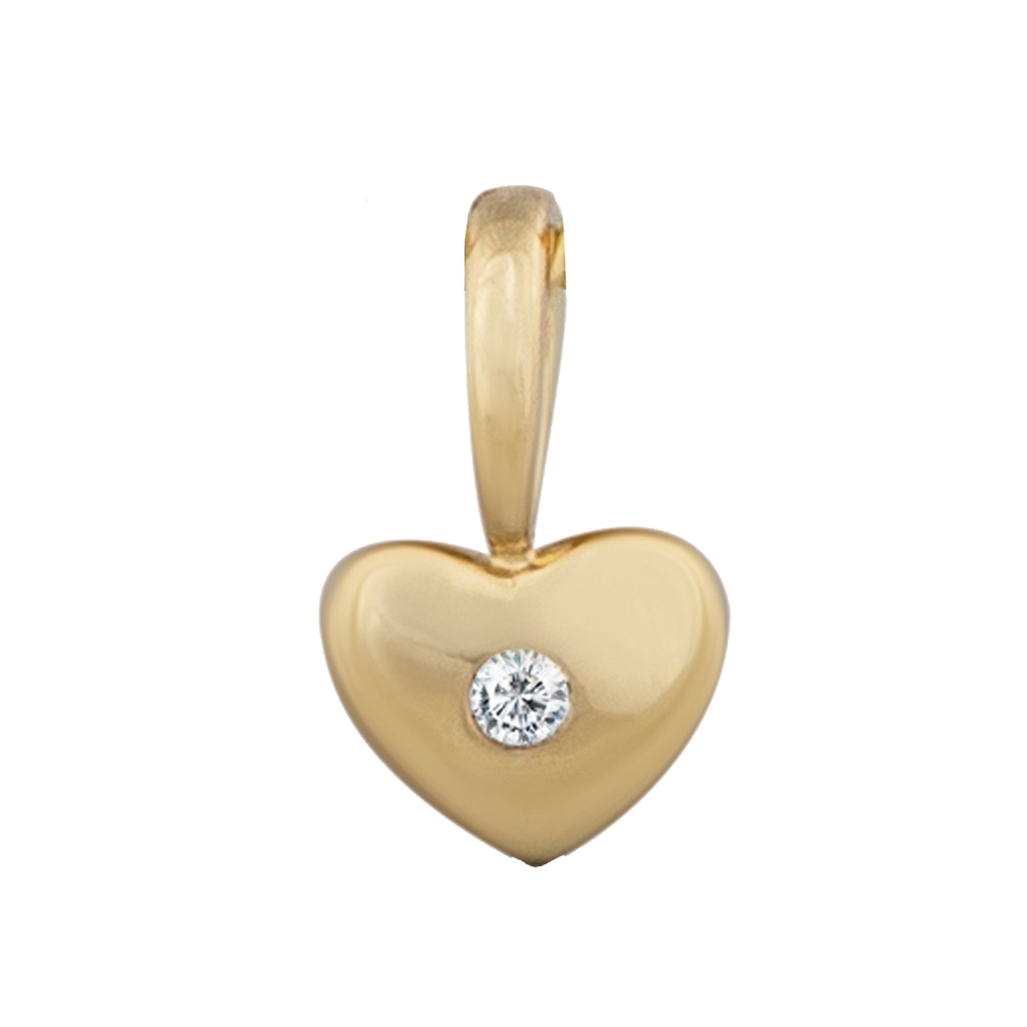 Orolino Kettenanhänger 585 Gold Herz-Motiv mit Brillant 0,01ct.