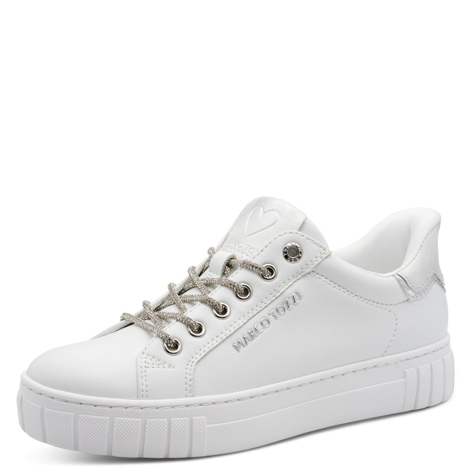 MARCO TOZZI Plateausneaker, Freizeitschuh, Halbschuh, Schnürschuh mit gepolstertem Schaftrand