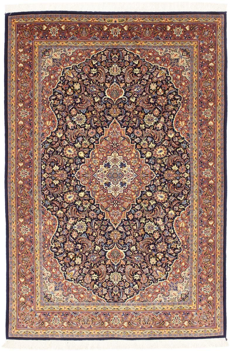 Orientteppich Isfahan Farsh Handgeknüpfter, 6 rechteckig, Trading, Ilam mm Sherkat Nain 135x200 Höhe: Seidenkette