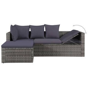 DOTMALL Gartenlounge-Set (Set, 4-tlg), Poly-Rattan, Sitzgruppe, Outdoor, Lounge-Möbel