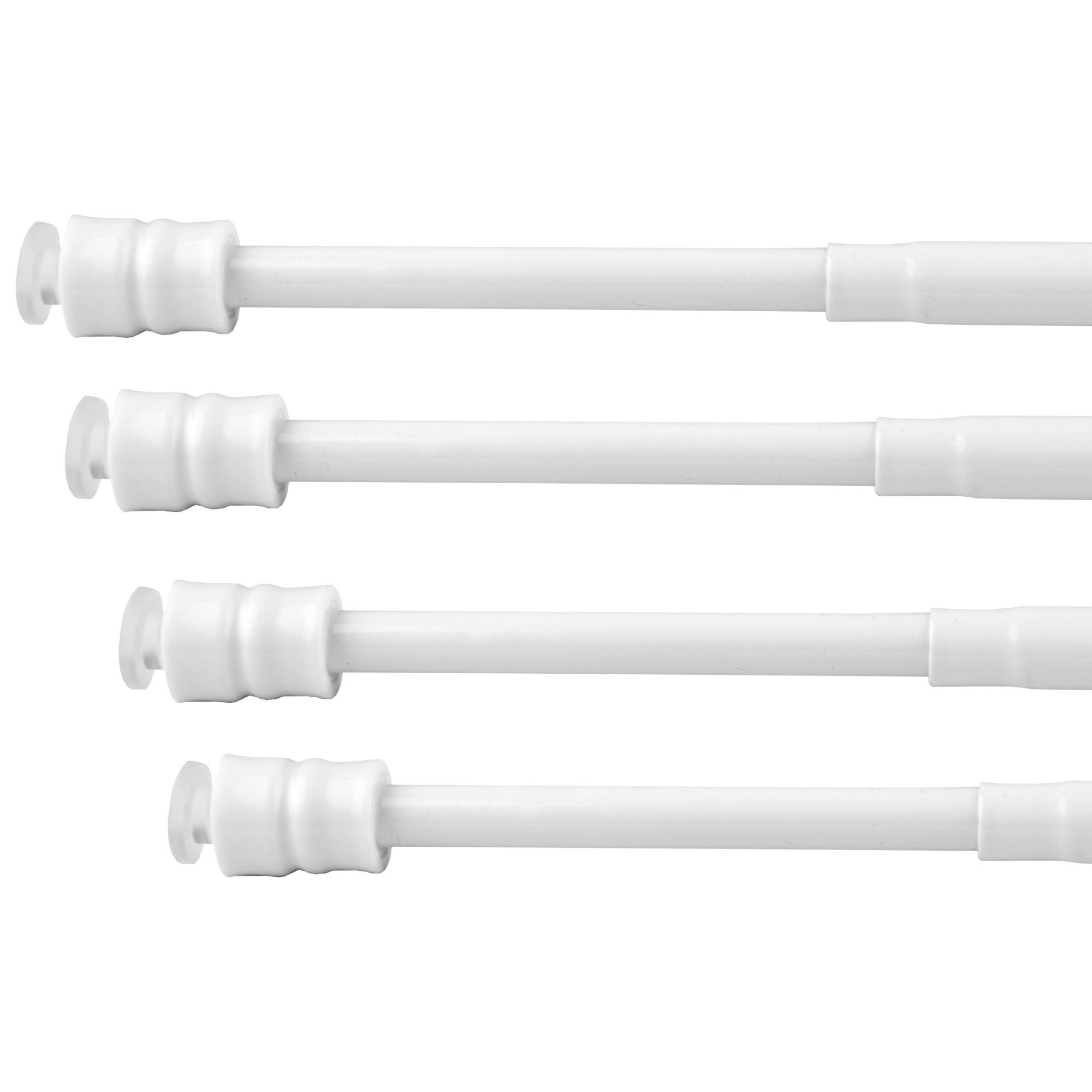 Bestlivings Klemmstange mit Drehtechnik – kein Bohren, kein Kleben, Ø 10 mm, 1-läufig, ausdrehbar, ohne Bohren, geklemmt, Edelstahl, Gardinenstange für Bistrogardine/Scheibengardine