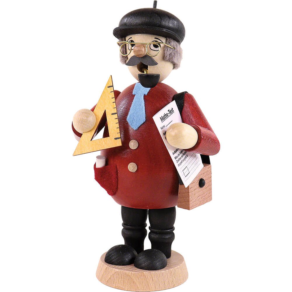 Ullrich Kunsthandwerk Räuchermännchen Mathelehrer (15,5cm) Räuchermann von Ullrich Kunsthandwerk