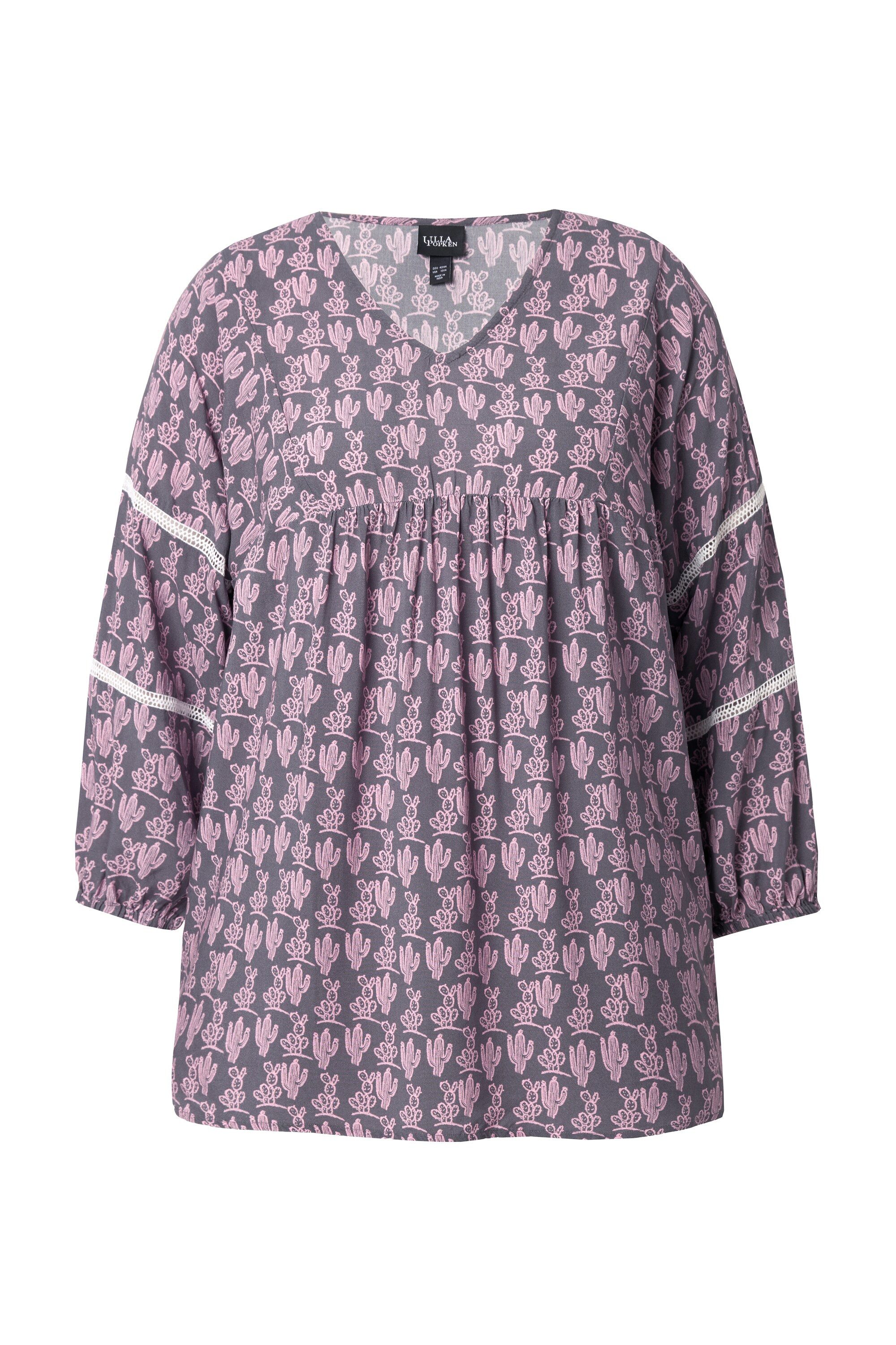 Ulla Popken Tunika Bluse Kaktus A-Linie günstig online kaufen