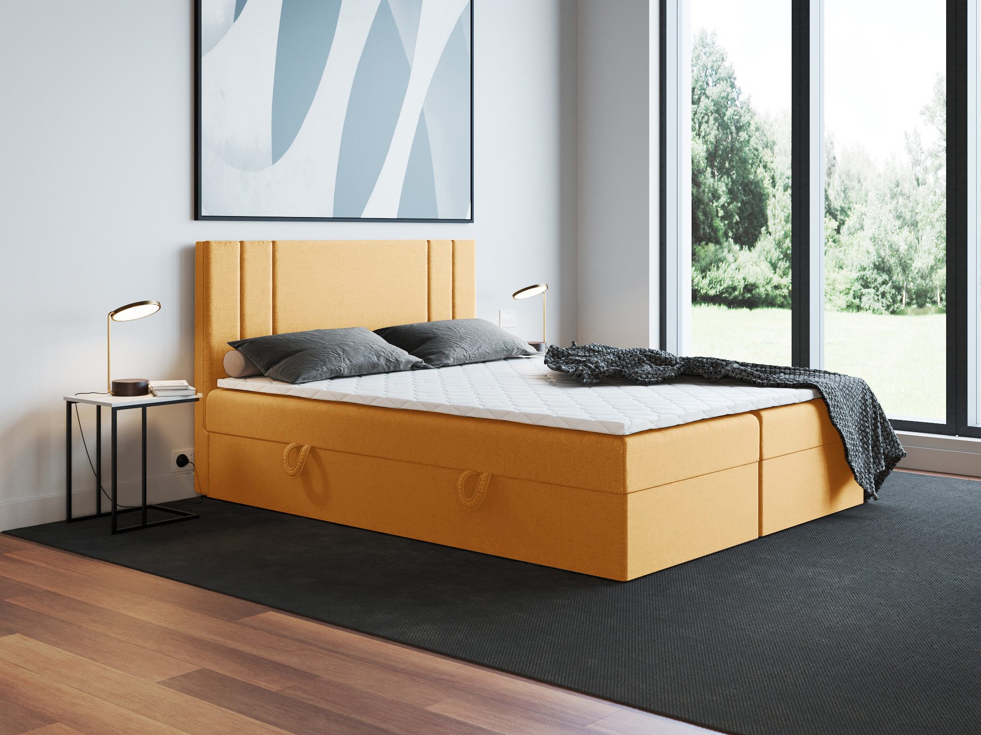 Godre Boxspringbett mit Bettkasten Nardo 190x190 günstig online kaufen