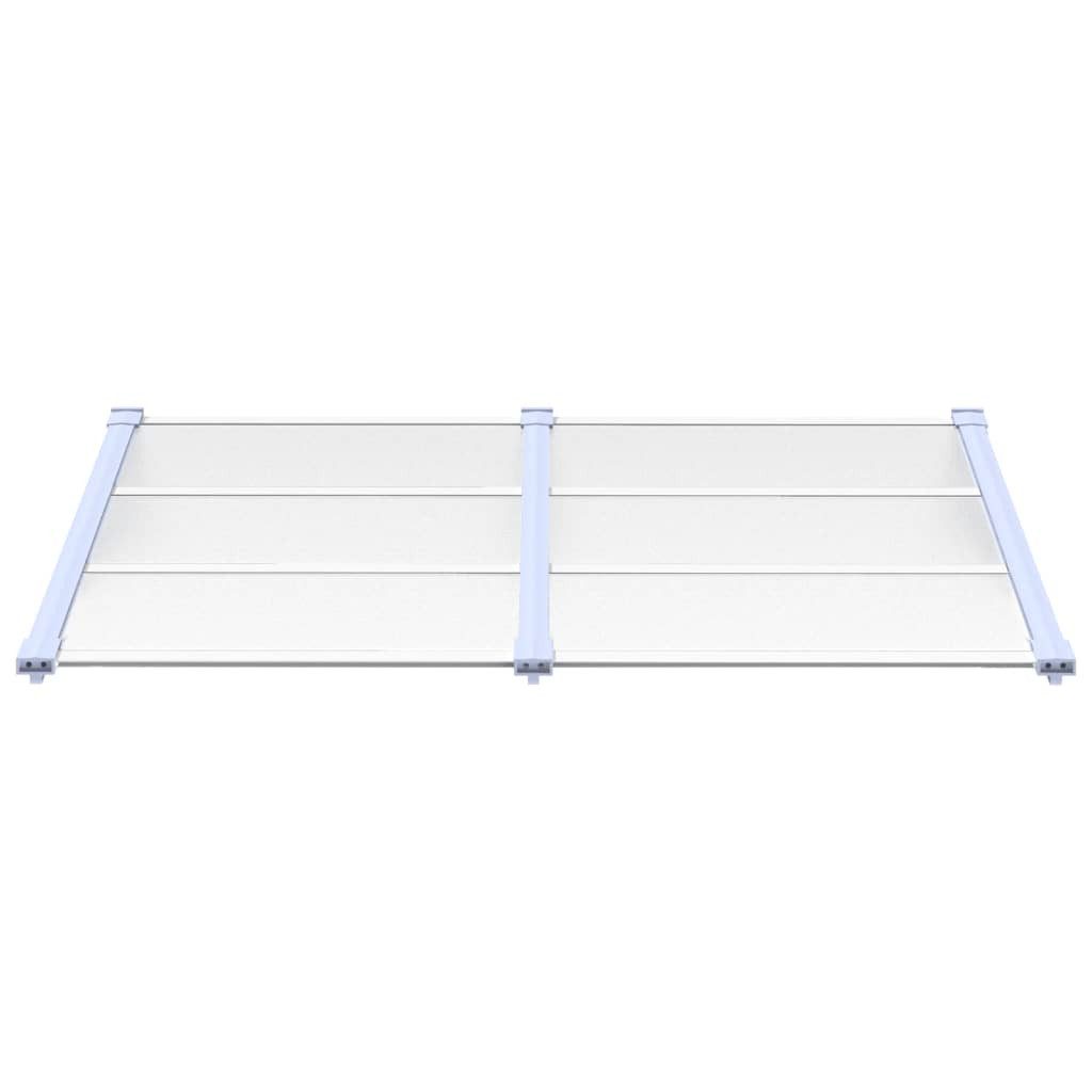 vidaXL Markise Türvordach Grau und Transparent 152,5x90 cm Polycarbonat (1-St)
