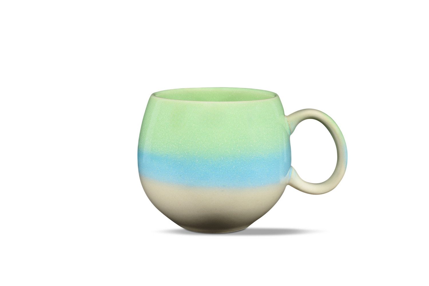 MAOCI teaware for your life Tasse Jumbotasse mint hellblau weiß Keramik 0,5 L, 1-tlg.