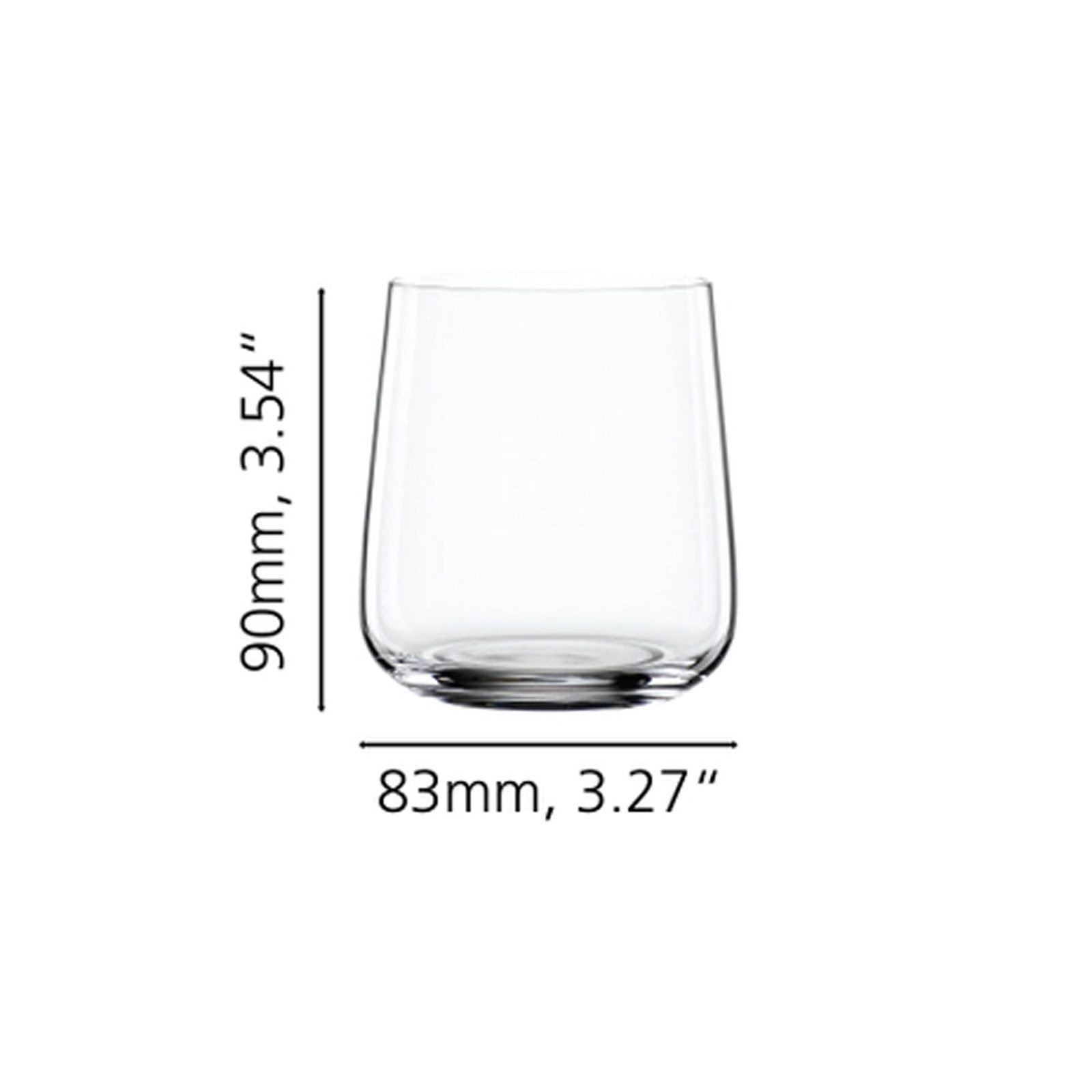 SPIEGELAU Glas Style Trinkbecher 340 ml 12er Set, 12-tlg., Glas