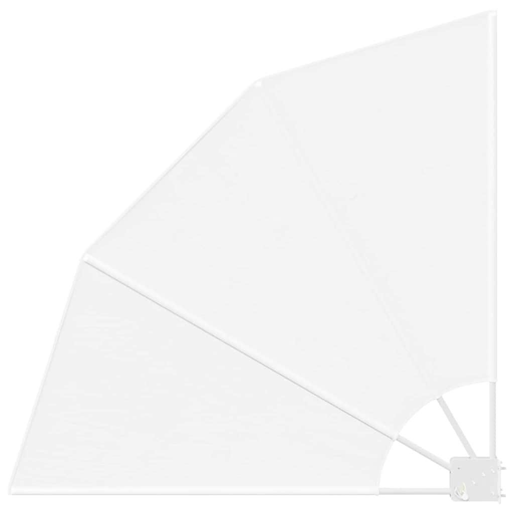 vidaXL Balkonsichtschutz Balkon Sichtschutz Weiß 115 x 115 cm Polyester (1-St)