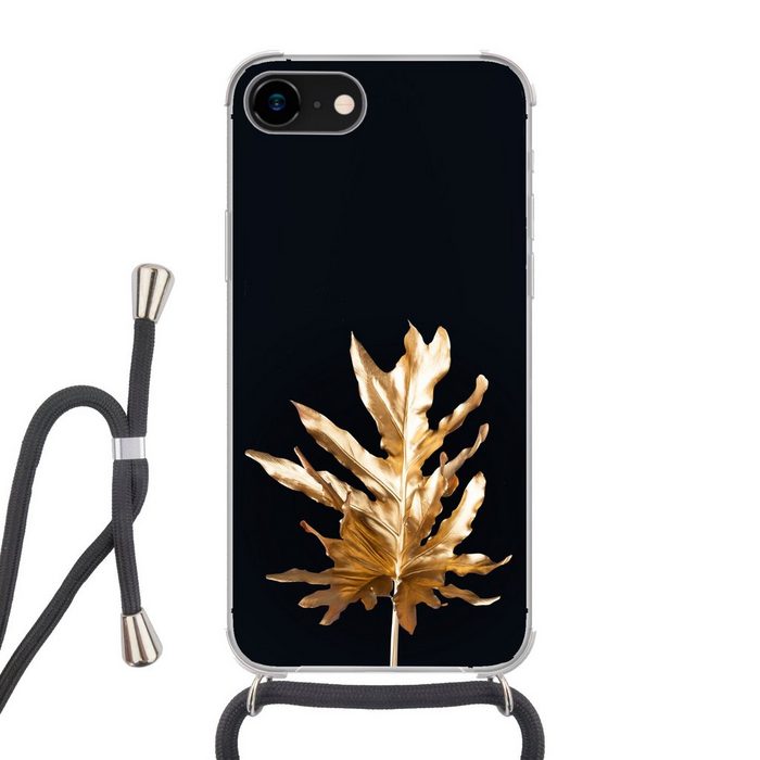 MuchoWow Handyhülle Blätter - Gold - Herbst - Natur - Luxus Handyhülle Telefonhülle Apple iPhone 8