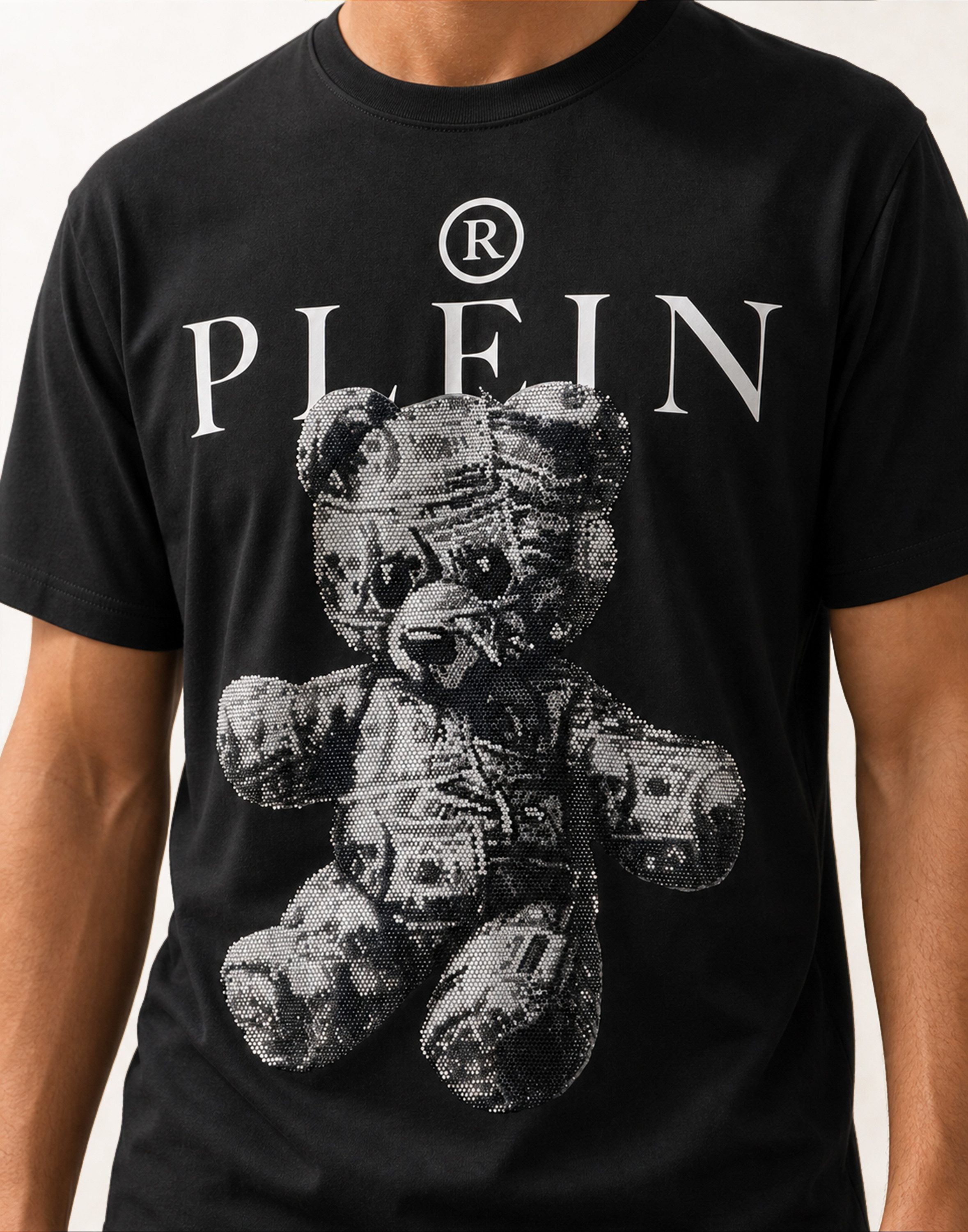 PHILIPP PLEIN T-Shirt Teddy Mit Schmucksteinen