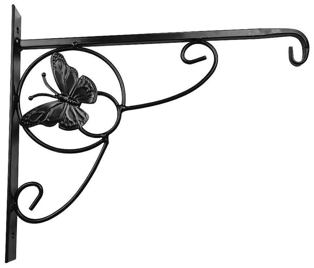PROREGAL® Blumentopf Aufhänger, Blumentopf, dekorativ mit Schmetterling, Metall, 28x28cm